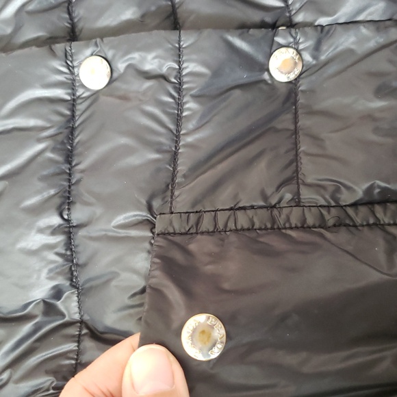 Prada Women's Black Quilted Down Puffer Jacket Size 42 Chic Feminine Cozy Winter - Picture 9 of 10